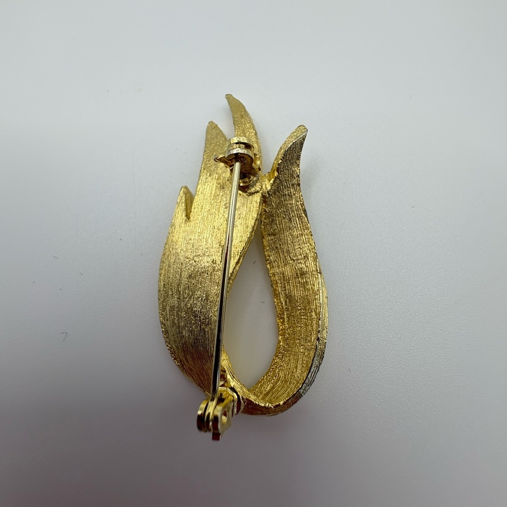 Vintage Gold and Silver Flame Brooch (Monet) - Picture 4 of 4